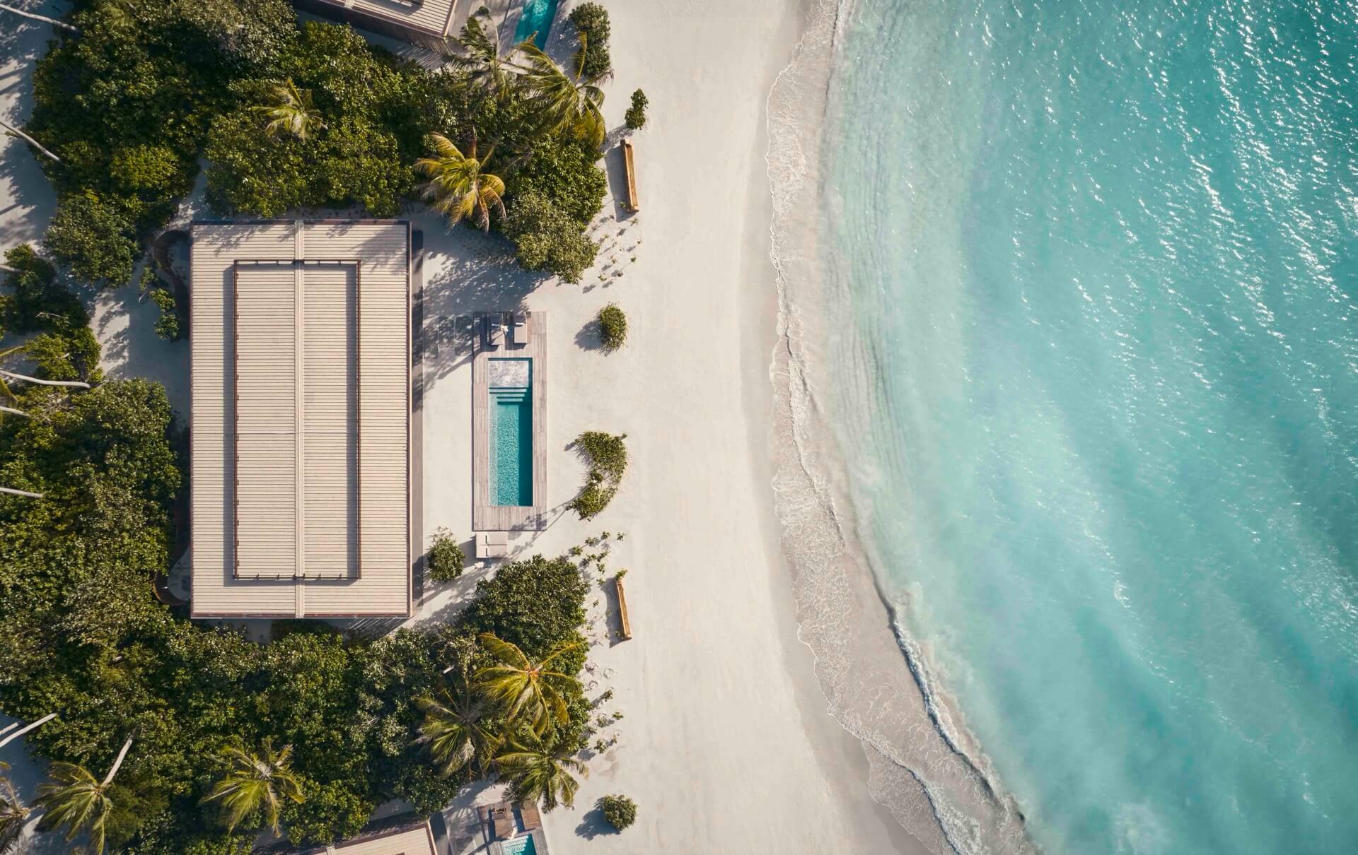 Patina Maldives-Two Bedroom-Sunrise Beach Pool Villa-Aerial